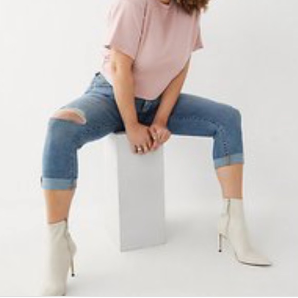 TRUE RELIGION High Rise Hallen Capri Jeans - Picture 1 of 7